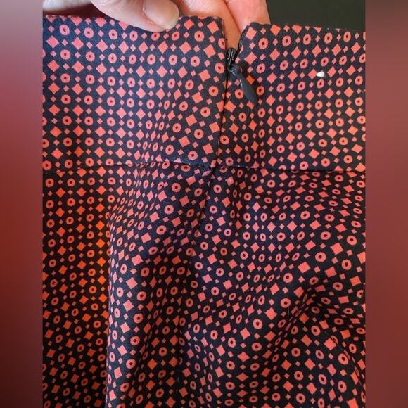 ANN Taylor Loft Women's 2 Marisa Pink Geometric Business Ankle‎ Pants Colorful - Picture 13 of 14